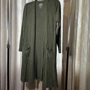 Super soft long green cardigan